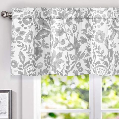 Thermal Window Treatments, Valances For Living Room, Watercolor Floral Pattern, Valance Window Treatments, Curtain Valance, Window Insulation, Window Valance, Valances, Kitchen Window