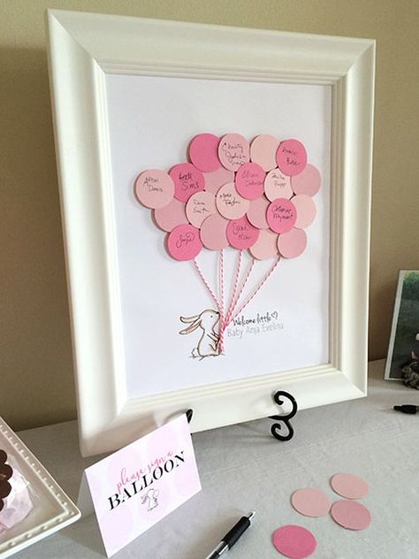 DIY Balloon Baby Shower Guest Book Bunny Baby Shower Ideas, Perlengkapan Bayi Diy, Boy Baby Shower Ideas, Baby Shower Favors Girl, Bunny Baby Shower, Baby Shower Invitaciones, Baby Shower Inspiration, Fiesta Baby Shower