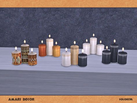 soloriya's Amari Decor. Functional Candles Sims 4 Functional Candles, Sims 4 Functional, Cute Cottage, Electronic Art, Guilty Pleasure, Sims 4 Cc, The Sims Resource, Sims Resource, Business Card Holders