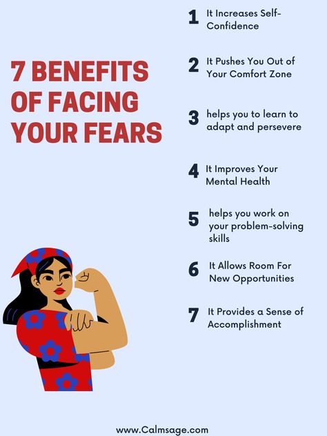 Live Fearlessly: The Benefits of Facing Your Fears (With Tips) Fear Of Confrontation, Fear Book, Facing Your Fears, Face Everything And Rise, Facing Fear, 16 Personalities, Make You Believe, Good Mental Health, Problem Solving Skills