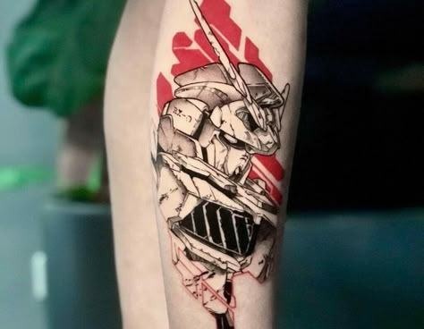 Gundam Wing Tattoo, Gundam Tattoo Ideas, Gundam Tattoo Design, Gundam Jesta, Gundam Tattoo, Thunderbolt Tattoo, King Of Hearts Tattoo, Seed Tattoo, Unicorn Tattoo Designs