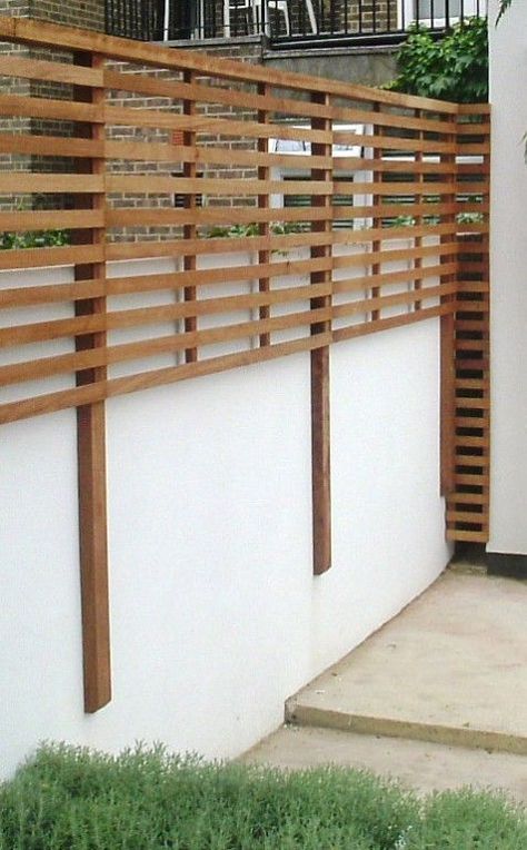 High Fencing Ideas, Low Garden Wall Ideas, High Garden Fence, Garden Railings Ideas, Low Garden Fence Ideas, Garden Screening Ideas Cheap, Fencing On Top Of Brick Wall, High Fence Ideas, Backyard Brick Wall Ideas