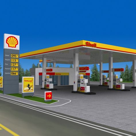 Bp Gas Station, Bloxburg City, School Signage, Corporate Signs, Underwater Hotel, Shell Gas Station, Canopy Architecture, Oil Platform, Station Service