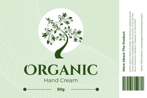 This is a designer-crafted, eye-catching Labels template that earns you more attention and feedback. Organic Hand Cream, Label Ideas, Label Templates, Hand Cream, Label Design, Design Crafts, Cream, Design