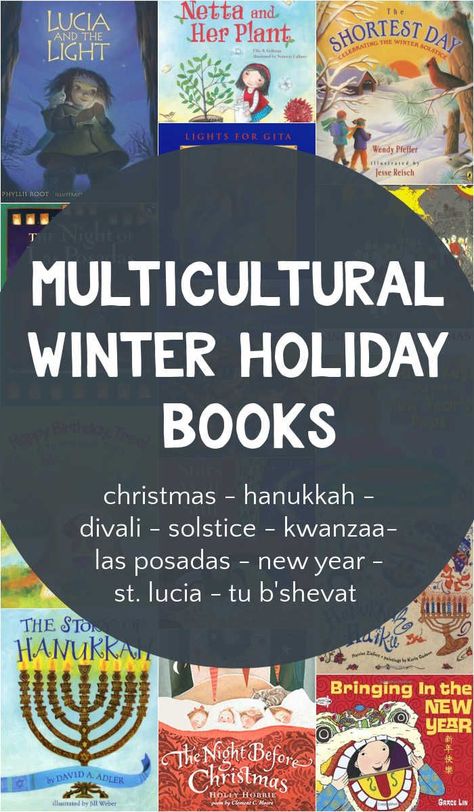 The best winter holiday books to teach your kids about different celebrations around the world. From Christmas books to Kwanzaa books, winter solstice books and more. Winter Celebrations For Kids, Winter Around The World, Winter Books For Kids, Winter Picture Books, Holiday Celebrations Around The World, Holiday Reading List, Holiday Poems, Best Christmas Books, Celebrations Around The World