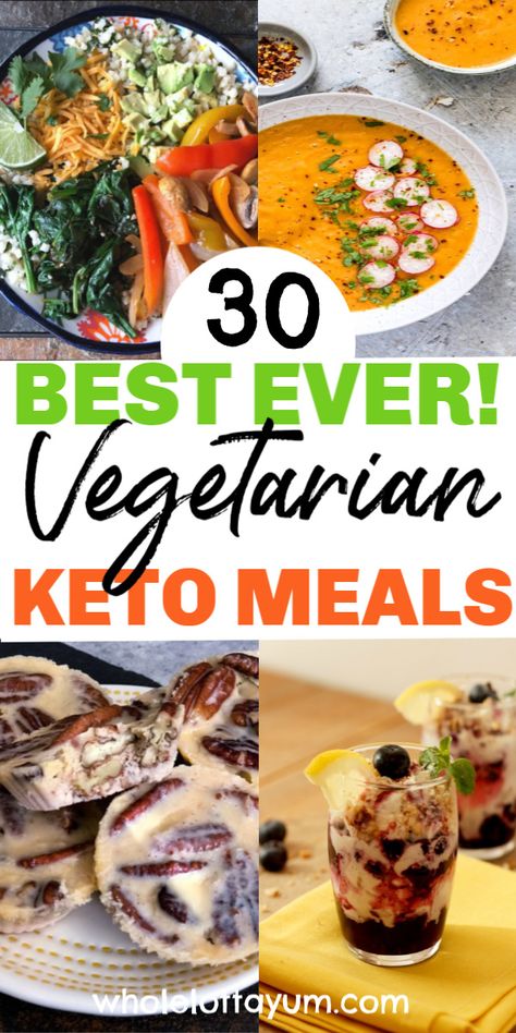 30 MUST KNOW low carb keto vegetarian recipes! You'll love all of the healthy vegetarian ideas for lunch, breakfast, snack and dinner vegetarian keto meals. Meal Plan Low Carb, Vegetarian Keto Meal Plan, Vegetarian Keto Recipes, Veggie Keto, Spaghetti Recipes Easy, Desayuno Keto, Vegan Keto Recipes, Low Carb Vegetarian Recipes, Resep Diet