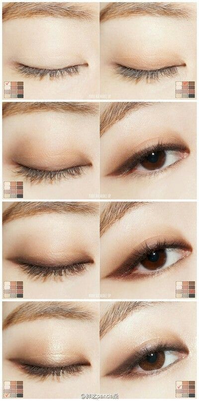 Monolid Eye Makeup, Monolid Makeup, Korean Makeup Tips, Asian Makeup Looks, Korean Makeup Look, Tato Henna, Trendy Eyeshadow, Korean Eye Makeup, Neutral Makeup