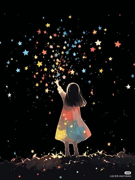 Stars In The Sky, Japon Illustration, Art Gallery Wallpaper, Digital Art Anime, Dreamy Art, Butterfly Wallpaper, Moon Art, Pics Art, Girly Art