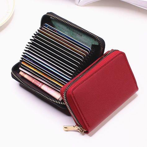 Business Card Holder Wallet, Business Card Wallet, Bus Card, Black Business Card, Bracelet Pandora, Card Holder Case, Purse Organization, Business Card Holder, Card Bag