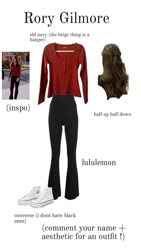 it’s gilmore girl month 🧡 Rory Gilmore Dress To Impress, Rory Gilmore Outfit Ideas, Outfit To The Movies, Lorelai Gilmore Aesthetic Outfits, Rory Gilmore Outfits Season 1, Gilmore Girls Outfits Inspiration, Be Like Rory Gilmore, Virgo Outfits, Rory Gilmore Outfits