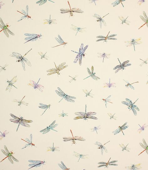 Dragonflies Fabric / Cream | Just Fabrics Coastal Fabrics, Dragonfly Wallpaper, Dragonfly Illustration, Iphone 11 Wallpaper, Fly Paper, Classic Coastal, Ipad Background, Outdoor Fabrics, Dragonfly Prints