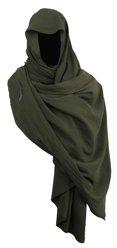 PRICES MAY VARY. Hood head wraps safari scarf shemagh for men or women. Excellent Quality: This hooded scarf is crafted from mid-weight cotton twill with reinforced stitching for durability, soft touch, breathable comfort. Scarf size: 75"*31",Highly compatible size, suitable for creating various styles. Perfect for Halloween cosplay, Anime cosplay，Renaissance Festival, cosplay show, party, LARP (live action role playing), Renaissance Faire，fancy dress, theatrical props, masquerade，historical ree Shemagh Fashion Men, Leaf Cloak, Retro Mens Fashion, Hooded Woman, Solarpunk Fashion, Desert Clothing, Cool Gifts For Men, Cloak With Hood, Elven Clothing