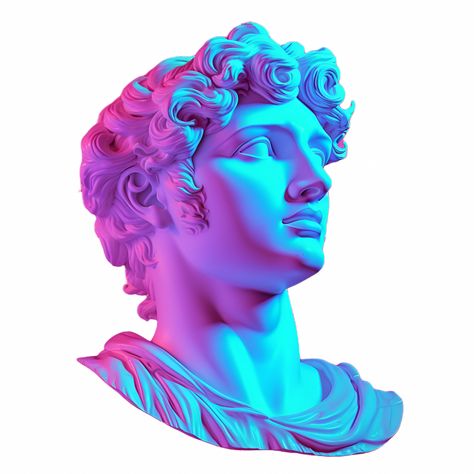 Vaporwave Character, Vaporwave Tattoo, Vaporwave Illustration, Vaporwave Statue, Vaporwave Design, Greek God Tattoo, Egyptian Drawings, Tupac Wallpaper, Surreal Tattoo