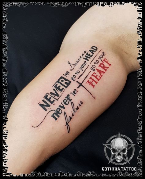 Family Text Tattoo, Tattoo Text Ideas Men, Motivational Quotes Tattoos, Motivation Tattoo Men, Smart Tattoo Ideas, Text Tattoo Men, Motivational Tattoos For Men, Small Catholic Tattoos, Quote Tattoos For Men