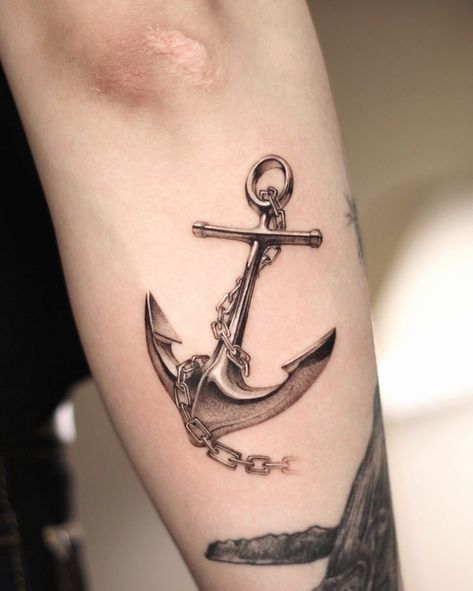 Anchor Tattoo Drawing, Nautical Themed Tattoos, Navy Anchor Tattoos, Tattoo Drawing Ideas, Navy Tattoos, Anchor Tattoo Design, Anker Tattoo, Tattoo Meanings, Anchor Tattoos