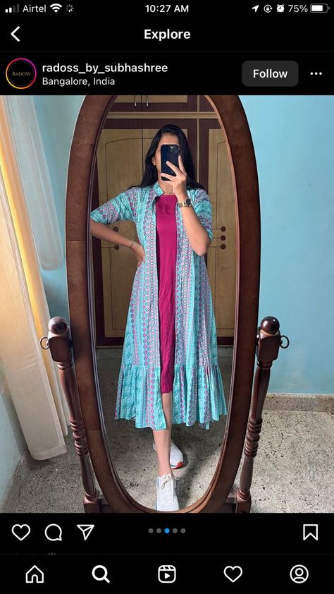 Simple Frock Design, Stylish Kurtis Design, Simple Frocks, Simple Kurta Designs, Western Wear Outfits, Simple Kurti Designs, Frock For Women, Casual Indian Fashion, Stylish Short Dresses