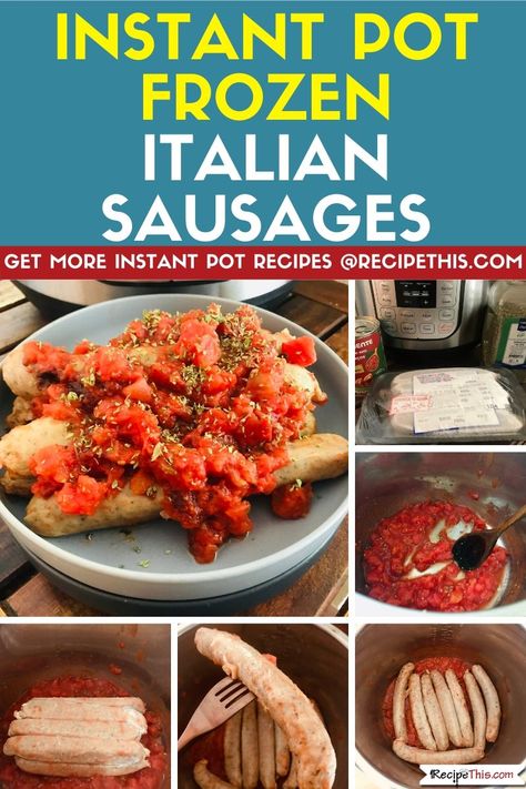 Cooking Frozen Italian Sausage In Instant Pot. Introducing you to a delicious easy Instant Pot Italian Sausage recipe featuring frozen Italian sausages and a handful of pantry staples. #instantpot #instantpotrecipes #instantpotfrozen #instantpotsausage #italiansausages Sausage In Instant Pot, Instant Pot Italian Sausage, Italian Sausage Recipe, Instant Pot Italian, Sausage Ingredients, Italian Sausages, Italian Sausage Recipes, Instant Pot Recipe, Sausage Recipe