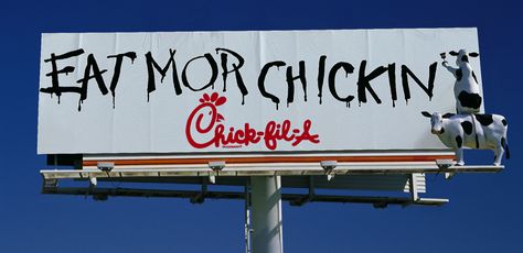 Chicken With a Beef: The Untold Story of Chick-fil-A's Cow Campaign | Adweek Eat Mor Chikin, Eat More Chicken, Chili Cookoff, Clever Advertising, Product Ads, Funny Animal Pics, Billboard Design, Publicidad Creativa, Cow Painting