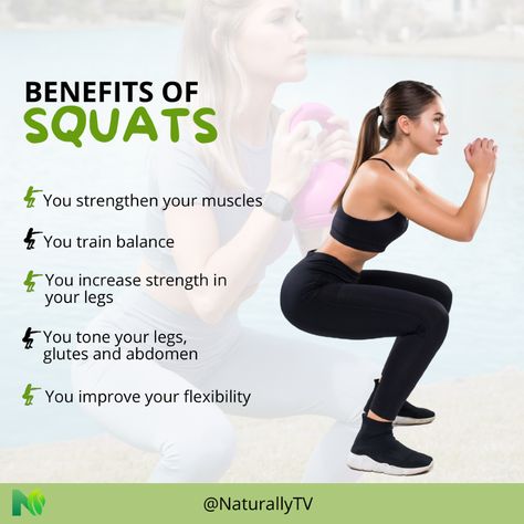 Transform your routine with this star exercise!🤩

Squats are your best allies to strengthen legs and glutes, improve balance and enhance your endurance.💪

In addition, they help burn calories. and they are perfect for your heart.❤️

Incorporate this movement into your day and feel the difference!

Ready for the challenge?🤔
#StrengthWithSquats #ActiveWellness #benefits #squats #healthyliving #habits #oct31 #naturallytv Benefits Of Squats, Improve Balance, The Challenge, Burn Calories, Improve Yourself, Healthy Living, Benefits, Feelings