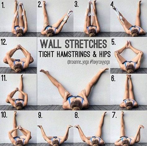 Wall Stretches, Yoga Ashtanga, دورة شهرية, Tight Hamstrings, Newborn Feeding, Yoga Beginners, Easy Yoga Poses, Trening Fitness, Yoga Posen