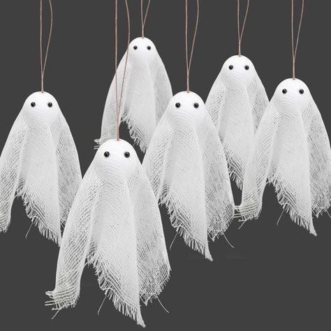 PRICES MAY VARY. Package Includes: You will receive 16 pcs halloween ghost hanging decoration measuring 3.5 inch, which can be hung in any place for decoration, match with your Halloween decorations. Easy to Hang: Each Halloween hanging ghost ornament is fitted with a twine rope at the top, you can hang them anywhere you want to decorate them. They are lightweight and swing with the wind, perfect for Halloween horror decorations. Simple Design: Our Halloween hanging decorations are designed with Eyes For Halloween, Holiday Living Room Decor, Halloween Hanging Ghost, Black White Halloween, Haunted House Party, Hanging Ghosts, Halloween 3, Halloween Yard Decorations, Halloween Fabric