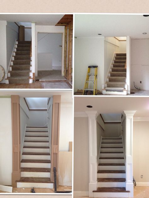 Closed Off Staircase, Opening Up Staircase Wall To Basement, Stairs To Upstairs, Bonus Room Stairs, Enclosed Basement Stairs, Close Off Staircase, Opening Up A Staircase, Adding A Staircase To A House, Closed In Staircase Ideas