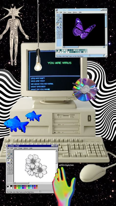 Virtual World Aesthetic, Computer Moodboard, Computer Virus Aesthetic, Cybercore Computer, Multimedia Aesthetic, Cybercore Collage, Cyberpop Aesthetic, Internetcore Aesthetic, Internet Core