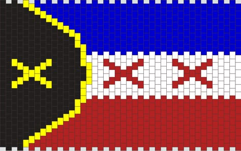 Dsmp Kandi, L'manberg Flag, Bead Kandi, Kandi Cuff Patterns, Kandi Beads, Diy Kandi Bracelets, Kandi Inspo, Kandi Perler, Diy Kandi