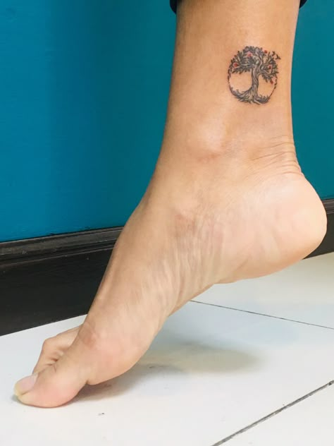 Tree Of Life Tattoo Ankle, Tree Of Life Small Tattoo, Tree Of Life Minimalist Tattoo, Dainty Tree Of Life Tattoo, Tiny Tree Of Life Tattoo, Ankle Tree Tattoo, Small Tree Of Life Tattoo For Women, Small Tree Tattoos For Women, Tree Of Life Tattoo Simple