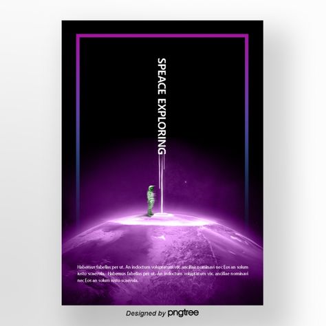 Galaxy Poster Design, Purple Astronaut, Space Poster Design, Virtual Reality Design, Conference Poster, Cover Design Ideas, Gradient Poster, Earth Poster, Witty Instagram Captions