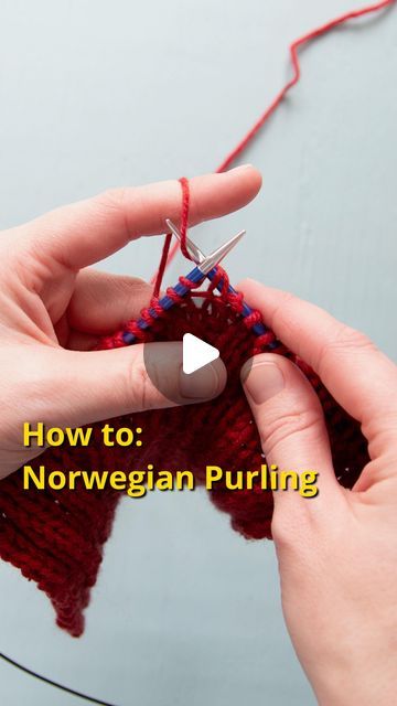 Heidi Gustad 🧶 knitting & yarn crafts on Instagram: "Here’s how to work a Norwegian purl stitch for easier continental style knitting. With this purling method, the working yarn says tensioned (held) at the back of your knitting at all times. For many knitters, always holding the yarn at the back helps with tension issues, as well as feeling a little more comfortable.  . Have you ever encountered this style of purling before? If you’ve tried it, have you found it helps with your purl tension and knitting speed? I’m curious. . For a written tutorial, visit handsoccupied-dot-com. For video, you guessed it, You2be. Both of these platforms allow for longer, more in-depth versions of this tutorial, including full transcripts, alt text & the ability to pause, slow down or speed up at will. (Lik How To Hold Yarn When Knitting, Norwegian Purl Stitch, Norwegian Purl, Continental Knitting, Norwegian Knitting, Norwegian Style, Knitting Basics, Knitting Tips, Purl Stitch