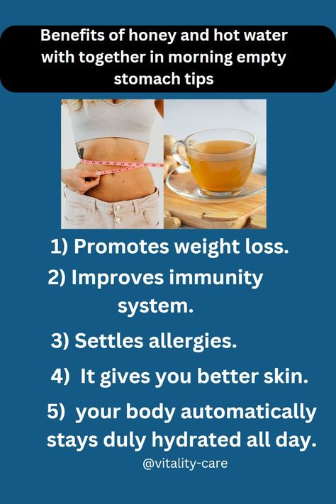 Stomach Health, Benefits Of Honey, Fruit Recipes Healthy, Healthy Honey, Honey Water, Honey Benefits, Water Benefits, Wellness Clinic, Preventative Health