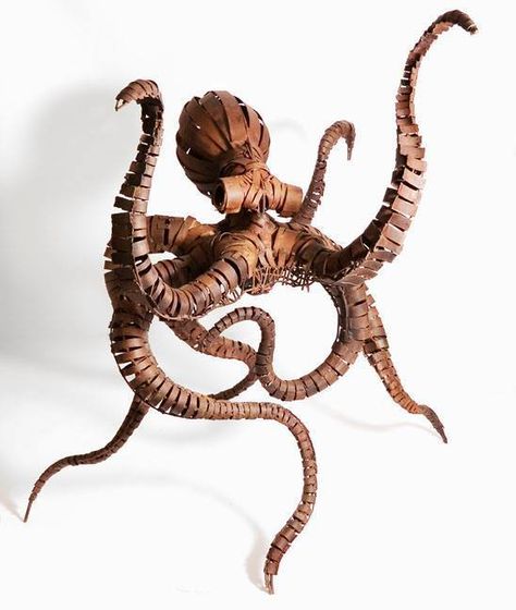 Tentacle Art, Octopus Sculpture, Mechanical Art, Octopus Art, Metal Garden Art, Metal Art Projects, Assemblage Art, Scrap Metal Art, Art Archive