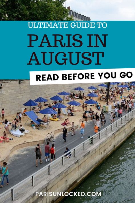 Thinking of visiting #Paris in #August? This is the ultimate guide to what to see and do, including summer events (many free), exhibits, walks, #picnics and much more. #summertravel #traveltips #parisfrance #parisinaugust #augustinparis #france #traveltheworld #travelinaugust Paris In August, Visiting Paris, Travel Guide Book, Best Boats, Visit Europe, Dream Travel Destinations, Summer Events, Travel Themes, The Capital