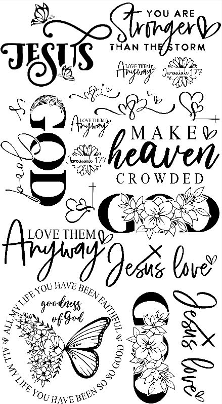 22x40 GANG SHEET RTS- 3-7 BUSINESS DAYS PLEASE NOTE ALL SALES ARE FINAL. WE DO NOT ACCEPT CANCELLATIONS OR PROCESS REFUNDS FOR ANY REASON Faith In God Wallpaper, Godly Wallpapers, Christian Doodles, Drawing Bible, Christian Line Art, Bible Verse Vinyl, Faith Art Journaling, Journal Bible Quotes, Diy Journals