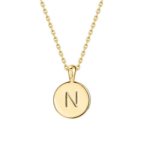 Gold initial necklaces