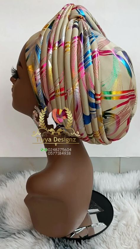 Doek Styles, Turban Headband Tutorial, Lace Blouse Styles, Turban Tutorial, African Hair Wrap, Church Suits And Hats, Classy Hats, African Attire Dresses, African Hats