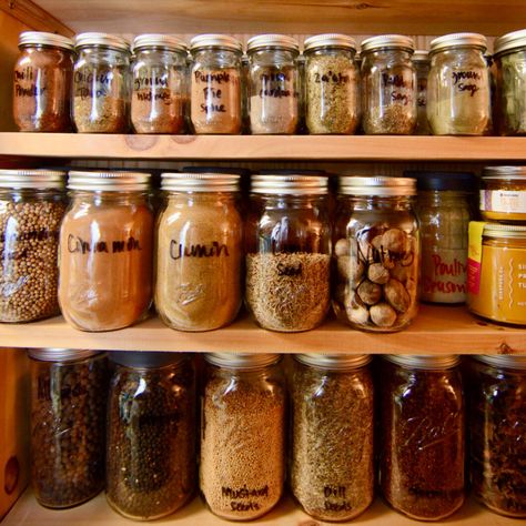 Spice Shelf Overhaul with Ball® Mini Storage Jars – Food in Jars Food In Jars, Food Shelf Life, Home Canning Recipes, Spice Shelf, Tiny Jars, Spice Storage, Pint Jars, Home Canning, Mini Storage