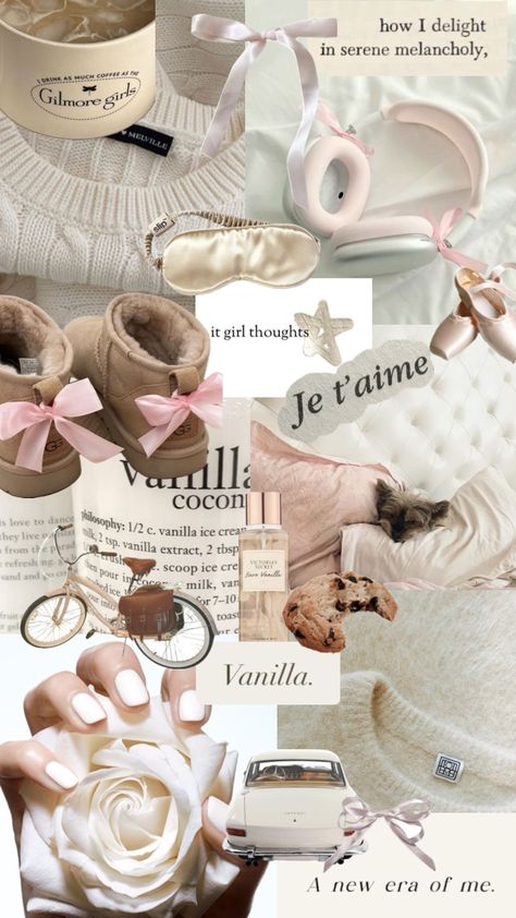 Clean girl aesthetic 🎧 #vanillagirlasthetic #cleangirlasethetic #vanillagirl #coquette Clean Coquette, Clean Girl Coquette, Coquette Clean Girl, Fruit Toast, Coquette Collage, Pinky Girls, Ice Crea, Vanilla Milk, Clean Girl Aesthetic