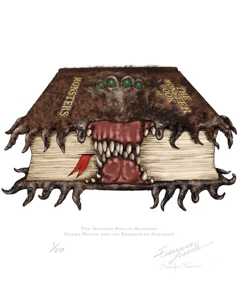 Harry Potter Concept Art, The Monster Book Of Monsters, Harry Potter Monster Book, Harry Potter Creatures, Book Of Monsters, Beast Film, Monster Book, Harry Potter Voldemort, Monster Book Of Monsters