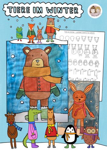 Kreativ-Schwestern | Unterrichtsmaterialien bei eduki.com Thema Winter, Art Kids, Creative Kids, Primary School, Art For Kids, Kids Rugs, Education, Comics, Quick Saves