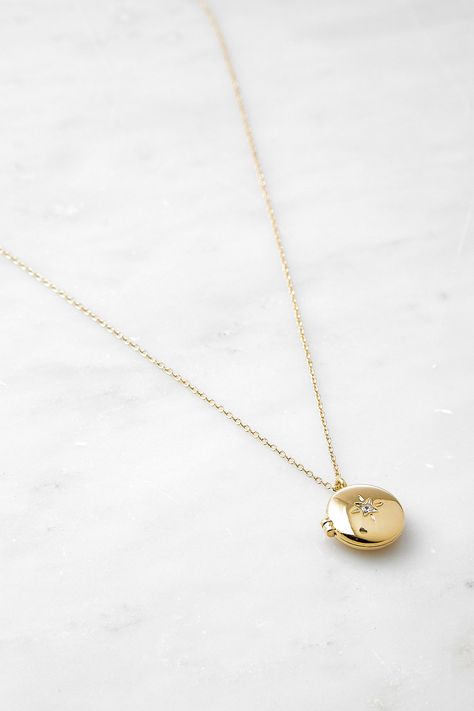 Estella Bartlett Round Locket Necklace | Urban Outfitters UK Round Locket Necklace, Round Locket, Locket Necklace, Locket, Urban Outfitters, Gold Necklace, Gold