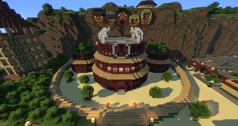 Naruto World Map, Naruto Village, Konoha Village, Beast's Castle, Map Minecraft, All Minecraft, Minecraft Plans, Minecraft Map, Minecraft Construction