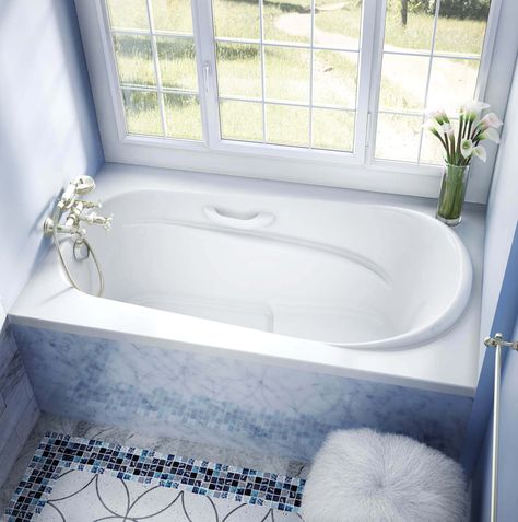 Amma® alcove drop-in air jet tub offers superior comfort and provides an enhanced hydro-thermo massage experience. Jet Bathtub, Wall Alcove, Air Bathtub, Air Tub, Jetted Bath Tubs, Baths Interior, Grey Baths, Aromatherapy Benefits, Soaker Tub