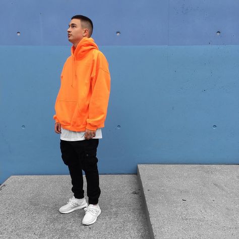 272 Likes, 49 Comments - T h e O n l y O n e (@iamdumps) on Instagram: “c a l m ✖️✖️” Orange Hoodie Outfit, Orange Outfit Men, Acronym Techwear, Male Fits, Adidas Streetwear, Hoodie Outfit Men, Conservative Fashion, Street Clothes, Street Outfits