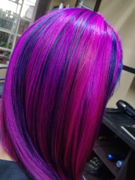 Black Blue And Pink Hair, Pink Blue Black Hair, Pink And Blue Ombre Hair, Blue Purple Pink Hair, Pink Purple Blue Hair Streaks, Pink Purple Blue Hair, Black And Pink Hair, Pink Purple Blue Ombre Hair, Blonde Pink Purple Blue Hair