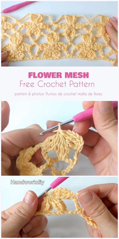 شال كروشيه, Crochet Geek, Crochet Edging Patterns, Mesh Pattern, Crochet Lace Pattern, Crochet Stitches Tutorial, Crochet Flower Patterns, Crochet Stitches Patterns, Garter Stitch