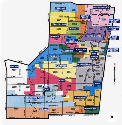 Aventura Florida, Zip Code Map, Broward County Florida, Florida Map, Zip Codes, Hollywood Florida, Miami Real Estate, Miami Dade County, County Map