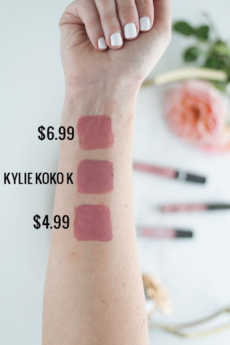 Kylie Cosmetics Koko K Dupe | Drugstore Dupes | click through to see the dupes #makeupdupes #kyliecosmetics #drugstoredupes #kyliecosmeticsdupe #beautyblogger #makeupblogger #dupes Tattoo Special, Koko K, Drugstore Lipstick, Lipstick For Fair Skin, Best Drugstore Makeup, Kylie Cosmetic, Mascara Tips, Diy Beauty Recipes, Makeup Guide