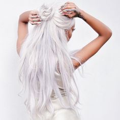 Long White Hair, White Hair Color, White Blonde Hair, Ice Blonde, Hair White, Super Hair, White Blonde, Straight Lace Front Wigs, Trendy Hair Color